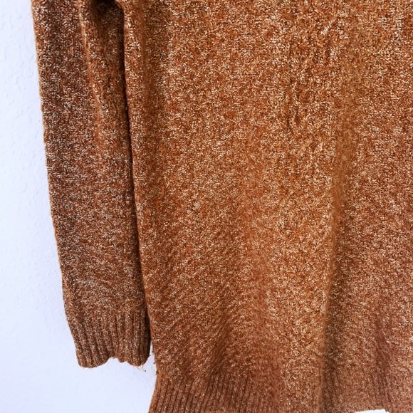 Prana CADWELL Knit Organic Cotton Sweater Tunic Dress in Adobe Brown M W33170236 - Picture 4 of 9